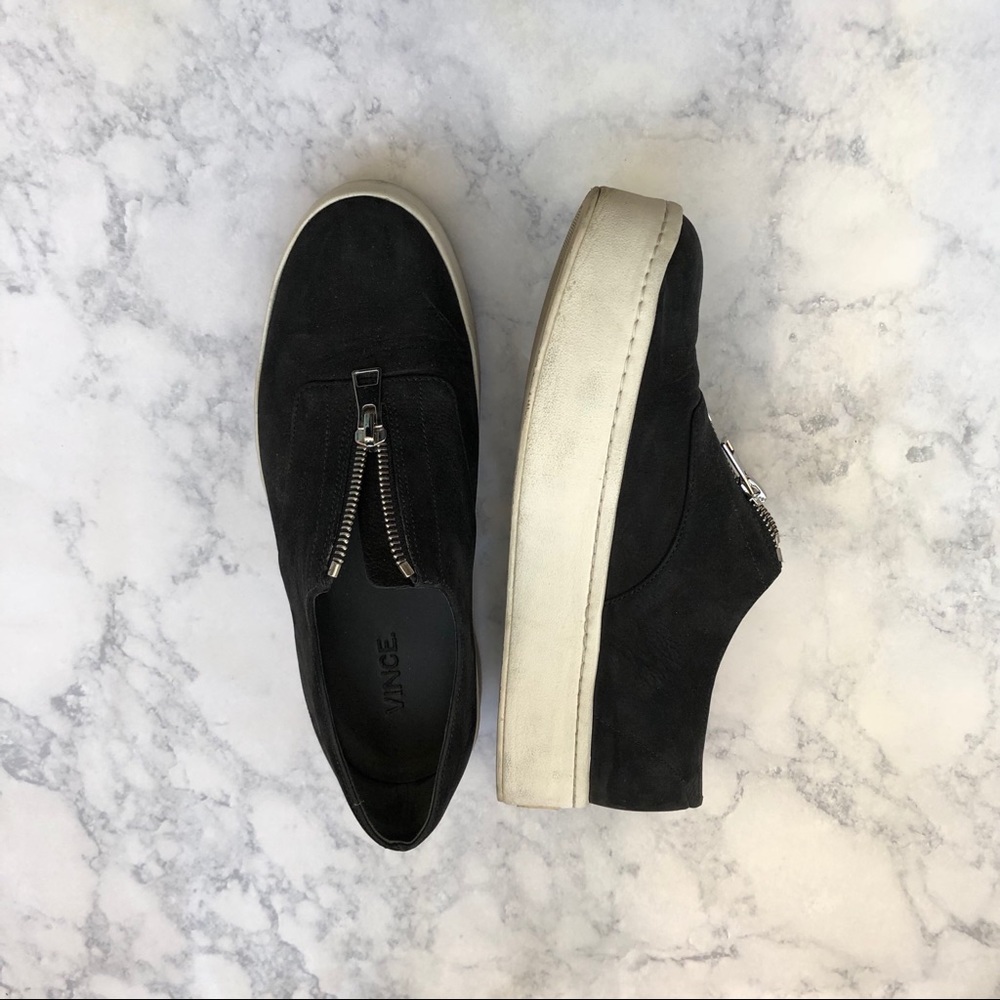 *SOLD* Vince Zip Suede Vans